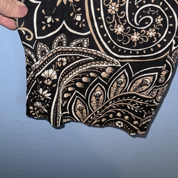 Soft Surroundings Linen Blend Paisley Print Women's Lounge Set - XSP. B2 - Picture 7 of 7